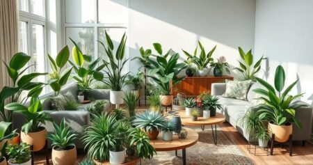 decoração com plantas