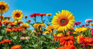 flores que gostam de sol