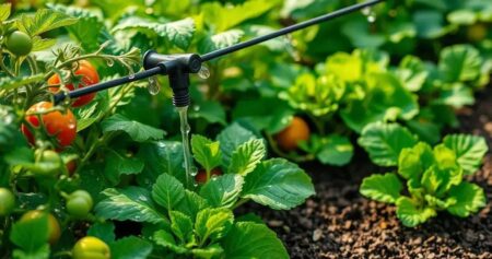 irrigação para horta
