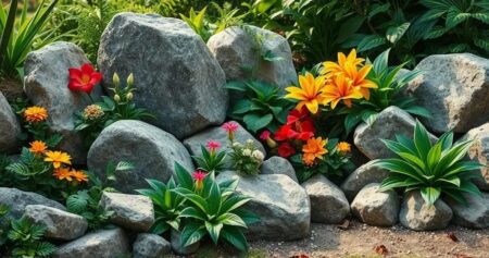 jardim com pedras