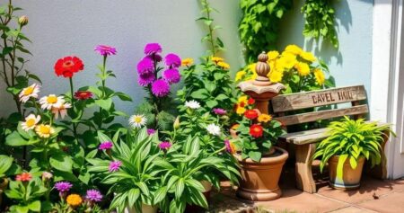 jardim pequeno e simples
