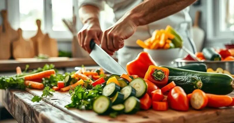 dicas para cortar legumes