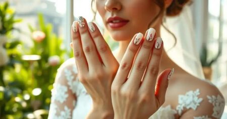 tendências de unhas decoradas para noivas